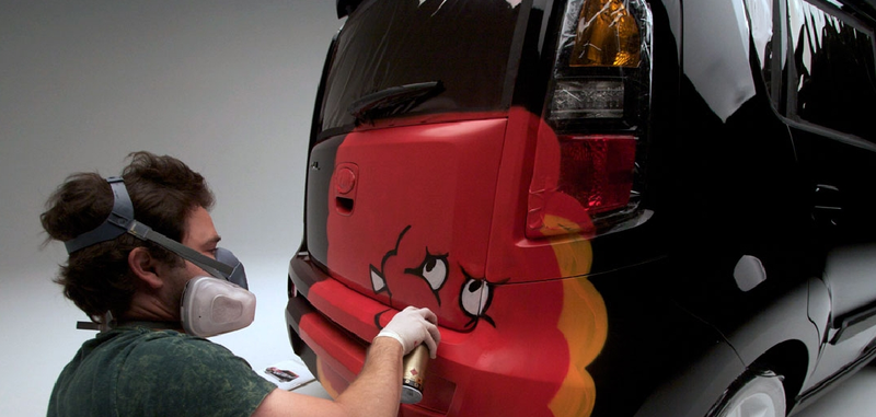 Illustration for article titled Kia Soul Graffitized With Aqua Teen Hunger Force Characters